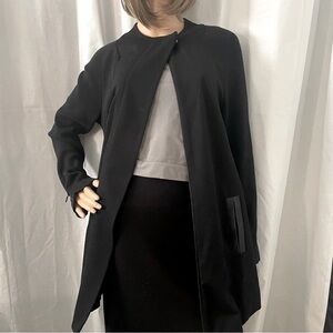 Cabi Black A-Line Dress Jacket with Modern Zipper detail